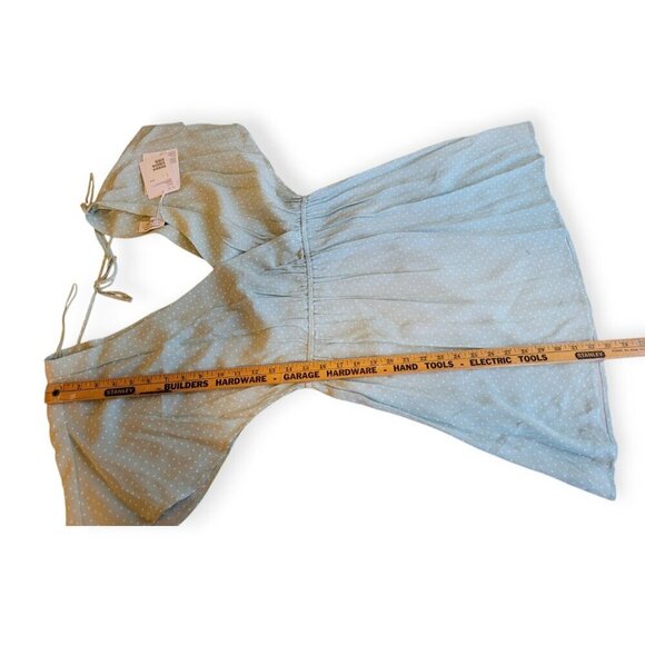 & Other Stories NWT Tie-Back Mint White Boho Dress Size 8 - Picture 7 of 10